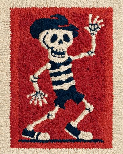 N.LANSHAN Diy Knüpfteppich Zum Selber Knüpfen Cartoon-Skelett Diy-Knüpfteppich-Sets Für Anfänger,Unfertige Häkel- Und Stickteppiche 100x140cm N.LANSHAN Diy Knüpfteppich Zum Selber Knüpfen Cartoon-Skelett Diy-Knüpfteppich-Sets Für Anfänger,Unfertige Häkel- Und Stickteppiche 100x140cm von N.LANSHAN