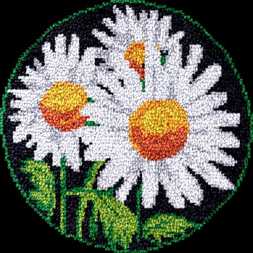 N.LANSHAN Diy Knüpfteppich Zum Selber Knüpfen Knüpfhaken-Set Für Runde Teppiche,Weiße Gänseblümchen,Diy-Teppichherstellungs-Sets Für Erwachsene,Anfänger,Gobelin-Sets,Sticksets,Teppich,Fußmatt 19x19in N.LANSHAN Diy Knüpfteppich Zum Selber Knüpfen Knüpfhaken-Set Für Runde Teppiche,Weiße Gänseblümchen,Diy-Teppichherstellungs-Sets Für Erwachsene,Anfänger,Gobelin-Sets,Sticksets,Teppich,Fußmatt 19x19in von N.LANSHAN