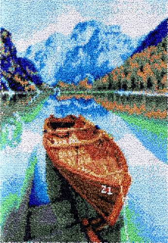 N.LANSHAN Diy Teppich Knüpfen Set Boot Auf Dem See,Bastelset,Naturlandschaft,Teppich-Set Für Erwachsene,Diy-Bastelset,Knüpfteppich-Set,Gobelin-Kissen,Vorgedruckte Muster 21x29in N.LANSHAN Diy Teppich Knüpfen Set Boot Auf Dem See,Bastelset,Naturlandschaft,Teppich-Set Für Erwachsene,Diy-Bastelset,Knüpfteppich-Set,Gobelin-Kissen,Vorgedruckte Muster 21x29in von N.LANSHAN