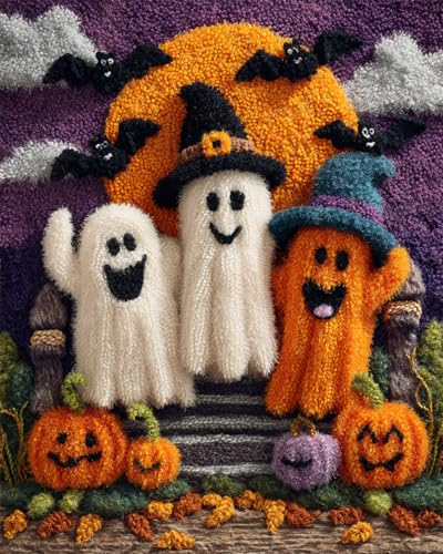 N.LANSHAN Diy Teppich Knüpfen Set Cartoon-Geist Und Kürbis Knüpfpackungen Für Anfänger,Senioren Und 3D-Heimwerker. Teppich-Set. 55x75cm N.LANSHAN Diy Teppich Knüpfen Set Cartoon-Geist Und Kürbis Knüpfpackungen Für Anfänger,Senioren Und 3D-Heimwerker. Teppich-Set. 55x75cm von N.LANSHAN