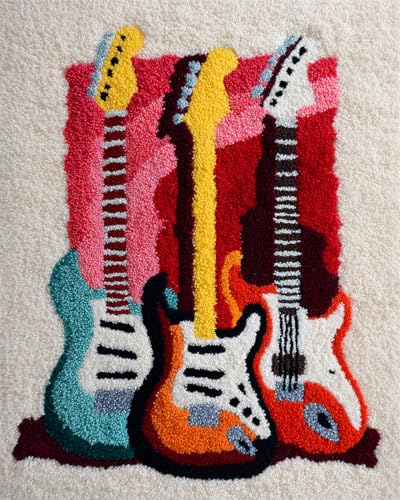 N.LANSHAN Diy Teppich Knüpfen Set Cartoon Musik Gitarre Knüpfteppich-Set,Handgefertigte Teppich-Sets Mit Vordruck,Diy 3D-Bastelgeschenk 90x120cm N.LANSHAN Diy Teppich Knüpfen Set Cartoon Musik Gitarre Knüpfteppich-Set,Handgefertigte Teppich-Sets Mit Vordruck,Diy 3D-Bastelgeschenk 90x120cm von N.LANSHAN