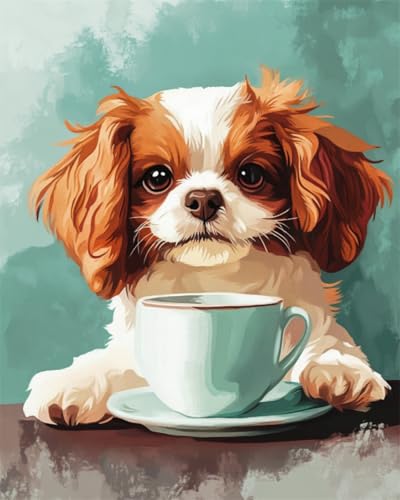 N.LANSHAN Diy-Teppich Knüpfstern Fantasiehund Und Tasse Diy-Häkelsets,Stickset,Knüpfteppich-Set Für Anfänger,Handarbeit,Heimdekoration 100x140cm N.LANSHAN Diy-Teppich Knüpfstern Fantasiehund Und Tasse Diy-Häkelsets,Stickset,Knüpfteppich-Set Für Anfänger,Handarbeit,Heimdekoration 100x140cm von N.LANSHAN