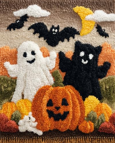 N.LANSHAN Diy Teppich Set Cartoon-Geist Und Kürbis Diy-Knüpfset,Handarbeit,Stickerei,Wandteppich,Teppichherstellung,Geschenk Für Heimwerker 90x120cm N.LANSHAN Diy Teppich Set Cartoon-Geist Und Kürbis Diy-Knüpfset,Handarbeit,Stickerei,Wandteppich,Teppichherstellung,Geschenk Für Heimwerker 90x120cm von N.LANSHAN
