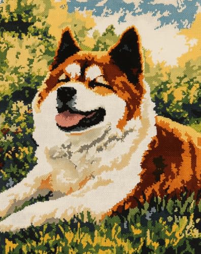 N.LANSHAN Hund Tier Diy Knüpfstern Set Fantasie Akita Inu Diy-Knüpfteppich-Sets Für Anfänger,Unfertige Häkel- Und Stickteppiche 100x140cm N.LANSHAN Hund Tier Diy Knüpfstern Set Fantasie Akita Inu Diy-Knüpfteppich-Sets Für Anfänger,Unfertige Häkel- Und Stickteppiche 100x140cm von N.LANSHAN