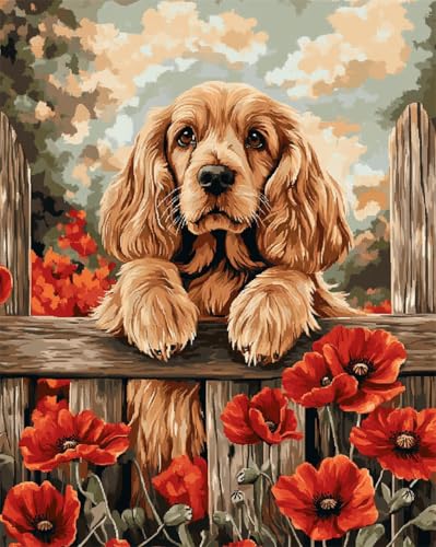 N.LANSHAN Hund Tier Diy Knüpfteppich Fantasy Cocker Spaniel Knüpfpackungen Für Teppiche Mit Bunten Mustern,Stick- Und Nähset 80x115cm N.LANSHAN Hund Tier Diy Knüpfteppich Fantasy Cocker Spaniel Knüpfpackungen Für Teppiche Mit Bunten Mustern,Stick- Und Nähset 80x115cm von N.LANSHAN