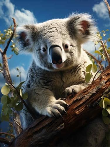 N.LANSHAN Stickerei-Kreuzstich-Set, Koala Liegt Auf Einem Ast 40X50Cm Romantisch, Gestempelt Mit Gedrucktem Muster, Starter-Set Diy Stickbilder Vorgedruckt Kreuzstich Für Anfänger Home Decor N.LANSHAN Stickerei-Kreuzstich-Set, Koala Liegt Auf Einem Ast 40X50Cm Romantisch, Gestempelt Mit Gedrucktem Muster, Starter-Set Diy Stickbilder Vorgedruckt Kreuzstich Für Anfänger Home Decor von N.LANSHAN