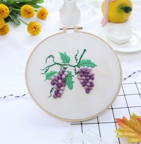 N.LANSHAN Stickerei Set Anfänger Bastelsets Für Erwachsene Mit Cartoon-Trauben,Stick-Starter-Sets Für Obstpflanzen,Sticksets Mit Nadelspitze Für Erwachsene,Kreuzstich-Sets Mit 3D-Stempel 30x30cm N.LANSHAN Stickerei Set Anfänger Bastelsets Für Erwachsene Mit Cartoon-Trauben,Stick-Starter-Sets Für Obstpflanzen,Sticksets Mit Nadelspitze Für Erwachsene,Kreuzstich-Sets Mit 3D-Stempel 30x30cm von N.LANSHAN