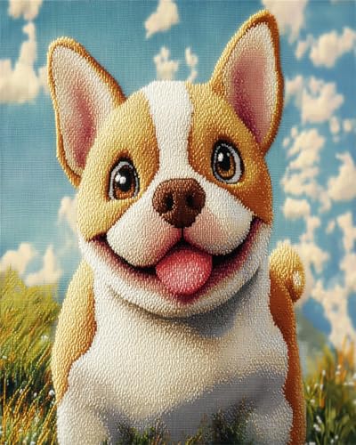 N.LANSHAN Tier Diy-Teppich Knüpfstern Cartoon-Hund Diy-Knüpfteppich-Sets Für Anfänger,Unfertige Häkel- Und Stickteppiche 55x75cm N.LANSHAN Tier Diy-Teppich Knüpfstern Cartoon-Hund Diy-Knüpfteppich-Sets Für Anfänger,Unfertige Häkel- Und Stickteppiche 55x75cm von N.LANSHAN