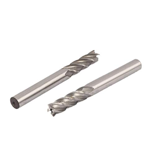 Fräser 1/4 Zoll Durchmesser, 4 Flöten, rechter Schaft, HSS-AL, Fräser, 2 Stück Fräser 1/4 Zoll Durchmesser, 4 Flöten, rechter Schaft, HSS-AL, Fräser, 2 Stück von NA