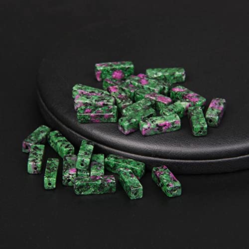 13 x 4 mm Achate Abstandsperlen Flaches Rechteck Rohr Naturstein lose Perle für die Schmuckherstellung DIY Armband Ohrringe-Zoisit, ca. 30 Stück von NAABHIKA