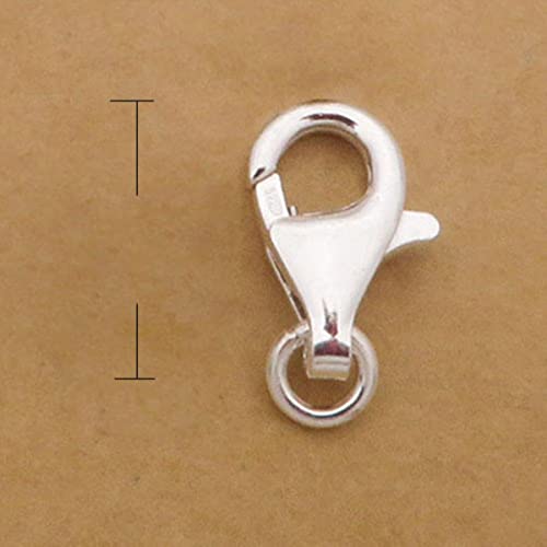 Karabinerverschlüsse aus 925er Sterlingsilber mit Ringhaken, Krallenschnalle, Verbindungsstück, Schmuckherstellung, 9 mm, 4 Stk Karabinerverschlüsse aus 925er Sterlingsilber mit Ringhaken, Krallenschnalle, Verbindungsstück, Schmuckherstellung, 9 mm, 4 Stk von NAABHIKA