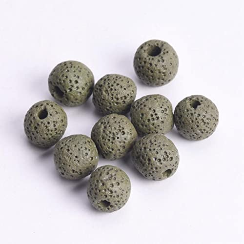 Natürlicher Vulkan-Lava-Stein, rund, 6 mm, 8 mm, 10 mm, 12 mm, 14 mm, 16 mm, lose Perlen, viel für die Schmuckherstellung, DIY-Armband-Ergebnisse, dunkelgrün, 8 mm, 30 Stück Natürlicher Vulkan-Lava-Stein, rund, 6 mm, 8 mm, 10 mm, 12 mm, 14 mm, 16 mm, lose Perlen, viel für die Schmuckherstellung, DIY-Armband-Ergebnisse, dunkelgrün, 8 mm, 30 Stück von NAABHIKA