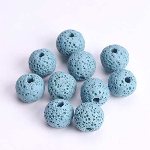 Natürlicher Vulkan-Lava-Stein, rund, 6 mm, 8 mm, 10 mm, 12 mm, 14 mm, 16 mm, lose Perlen, viel für die Schmuckherstellung, DIY-Armband-Ergebnisse, hellblau, 8 mm, 30 Stück Natürlicher Vulkan-Lava-Stein, rund, 6 mm, 8 mm, 10 mm, 12 mm, 14 mm, 16 mm, lose Perlen, viel für die Schmuckherstellung, DIY-Armband-Ergebnisse, hellblau, 8 mm, 30 Stück von NAABHIKA