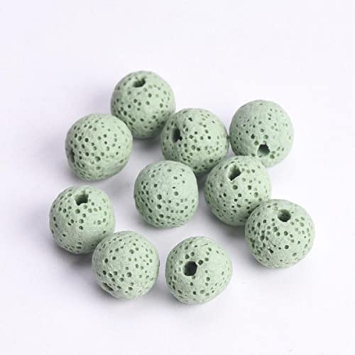 Natürlicher Vulkan-Lava-Stein, rund, 6 mm, 8 mm, 10 mm, 12 mm, 14 mm, 16 mm, lose Perlen, viel für die Schmuckherstellung, DIY-Armband-Ergebnisse, hellgrün, 8 mm, 30 Stück Natürlicher Vulkan-Lava-Stein, rund, 6 mm, 8 mm, 10 mm, 12 mm, 14 mm, 16 mm, lose Perlen, viel für die Schmuckherstellung, DIY-Armband-Ergebnisse, hellgrün, 8 mm, 30 Stück von NAABHIKA