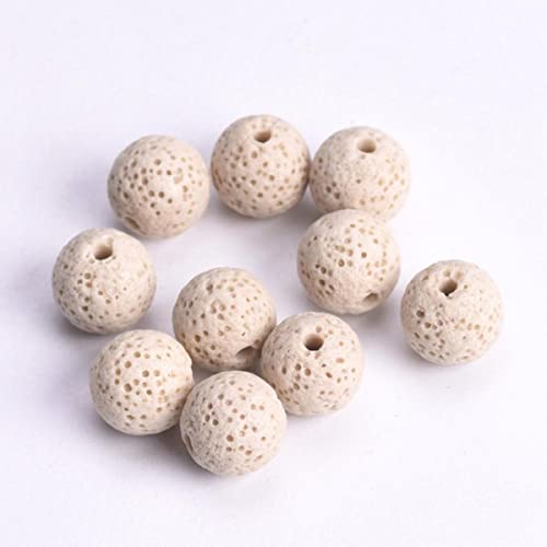 Natürlicher Vulkan-Lava-Stein, rund, 6 mm, 8 mm, 10 mm, 12 mm, 14 mm, 16 mm, lose Perlen, viel für die Schmuckherstellung, DIY-Armbandzubehör, beige, 8 mm, 30 Stück Natürlicher Vulkan-Lava-Stein, rund, 6 mm, 8 mm, 10 mm, 12 mm, 14 mm, 16 mm, lose Perlen, viel für die Schmuckherstellung, DIY-Armbandzubehör, beige, 8 mm, 30 Stück von NAABHIKA