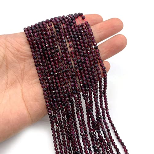 Naturstein Roter Granat facettierte Halbedelsteine 2 mm 3 mm 4 mm Perlen für die Schmuckherstellung DIY Halskette Armband Ohrring Perlen-Granat, 2 mm ca. 180 Stück Naturstein Roter Granat facettierte Halbedelsteine 2 mm 3 mm 4 mm Perlen für die Schmuckherstellung DIY Halskette Armband Ohrring Perlen-Granat, 2 mm ca. 180 Stück von NAABHIKA