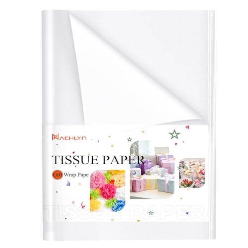 NACHLYNN 100 Blatt Weiß Tissue Paper Bulk 14 x 20 Zoll Geschenkpapier Kunst Seidenpapier Basteln für Geburtstag DIY Festival Feiertage Basteln Geschenke Dekor NACHLYNN 100 Blatt Weiß Tissue Paper Bulk 14 x 20 Zoll Geschenkpapier Kunst Seidenpapier Basteln für Geburtstag DIY Festival Feiertage Basteln Geschenke Dekor von NACHLYNN