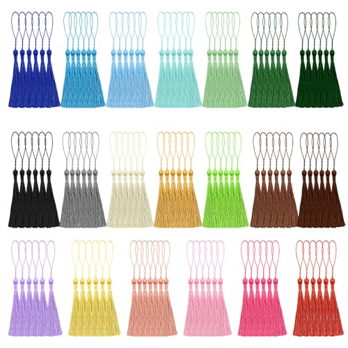 NACHLYNN 120 Stück Lesezeichen Quasten 13 cm/5 Zoll Mini Quasten 20 Farben Handgefertigtes Quasten Für die Schmuckherstellung Schlüsselanhänger mit Schlaufen Kleiderdekoration DIY-Bastelzubehör NACHLYNN 120 Stück Lesezeichen Quasten 13 cm/5 Zoll Mini Quasten 20 Farben Handgefertigtes Quasten Für die Schmuckherstellung Schlüsselanhänger mit Schlaufen Kleiderdekoration DIY-Bastelzubehör von NACHLYNN
