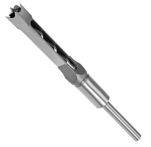 NACX 1,27 cm Vierkantlochbohrer, Karbonstahl, Holzbearbeitung, Lochsäge, Stechbeitel, 12,7 mm Vierkantloch-Spiralbohrer von NACX
