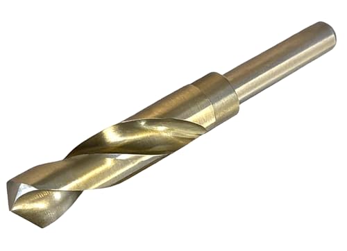NACX 19,5 mm Kobaltbohrer mit reduziertem Schaft, HSS 6542 Hochgeschwindigkeitsstahl-Spiralbohrer mit 1,27 cm Schaft für Metall, Kunststoff, Holz von NACX