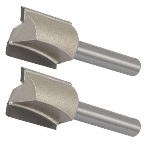 NACX 5/8-Zoll-Schnittdurchmesser, 1/4-Zoll-Schaft, Doppelrillen-gerader Fräser, Hartmetall-Holzfräser, Holzbearbeitungswerkzeuge, 2 Stück von NACX