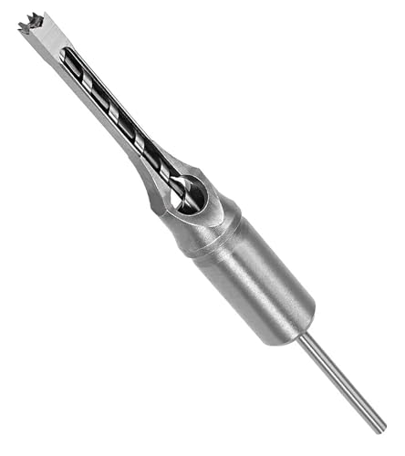 NACX 6,4 mm Vierkantlochbohrer, Karbonstahl, Holzbearbeitung, Lochsäge, Stechbeitel, 6,4 mm Vierkantloch-Spiralbohrer von NACX