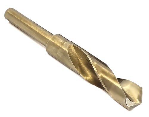 NACX Kobaltbohrer mit reduziertem Schaft, 20,5 mm, HSS 6542 Hochgeschwindigkeitsstahl-Spiralbohrer mit 1,27 cm Schaft für Metall, Kunststoff, Holz von NACX