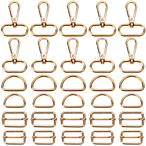 Drehbar Karabinerhaken Metall 30 St¨¹ck D-Ring Schnallen Tri-Glide Drehbar Schl¨¹sselanh?nger, Metall Drehbar Karabinerhaken Set f¨¹r Schl¨¹sselanh?nger Taschen Rucksack und Handwerk(25mm/32mm) von NAEBRO