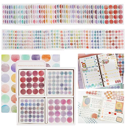 Runde Punktaufkleber 2600 Stück Bunt Klebepunkte, 100 Blätter Bunt Runde Aufkleber 8mm/15mm Washi Rund Aufkleber Selbstklebende Markierungspunkte Etiketten für Scrapbooking Kalender Runde Punktaufkleber 2600 Stück Bunt Klebepunkte, 100 Blätter Bunt Runde Aufkleber 8mm/15mm Washi Rund Aufkleber Selbstklebende Markierungspunkte Etiketten für Scrapbooking Kalender von NAEBRO