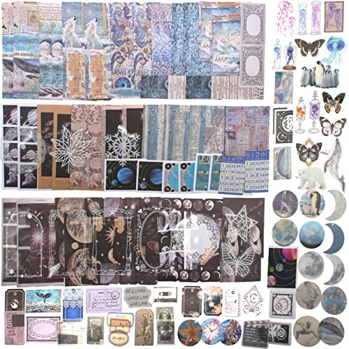 Vintage Scrapbooking Papier,200Pcs Washi Aufkleber Set,Tiefsee Planet Scrapbooking Dekopapier,Vintage Bastelpapier für Sammelalbum,Tagebuch,DIY Handwerk Vintage Scrapbooking Papier,200Pcs Washi Aufkleber Set,Tiefsee Planet Scrapbooking Dekopapier,Vintage Bastelpapier für Sammelalbum,Tagebuch,DIY Handwerk von NAEBRO