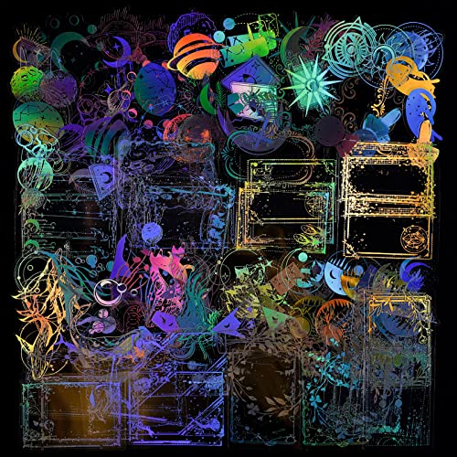 160 Blätter Holographische Glänzende Aufkleber, Vintage Transparente Harz Dekorative Abziehbilder Aufkleber, Raum, Ozean, magische Aufkleber Pack, DIY Handwerk Laptops Kalender Notizbuch 160 Blätter Holographische Glänzende Aufkleber, Vintage Transparente Harz Dekorative Abziehbilder Aufkleber, Raum, Ozean, magische Aufkleber Pack, DIY Handwerk Laptops Kalender Notizbuch von NAESM