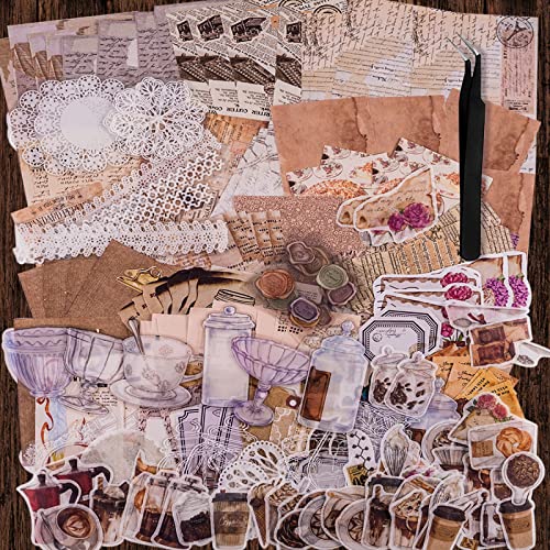 260 Stück Vintage Scrapbooking Sticker Zubehör Ästhetische Scrapbook Aufkleber Papier für Journaling Junk Journal Art Craft Ästhetische Cottagecore Collage Bilderrahmen von NAESM