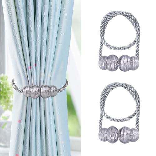 NAHUAA 2 Stück Vorhang Raffhalter Magnetisch Raffhalter für Vorhänge Magnetisch Grau Raffhalter für Gardinen Magnet 50 cm für Zuhause und Büro, Fenstervorhänge NAHUAA 2 Stück Vorhang Raffhalter Magnetisch Raffhalter für Vorhänge Magnetisch Grau Raffhalter für Gardinen Magnet 50 cm für Zuhause und Büro, Fenstervorhänge von NAHUAA