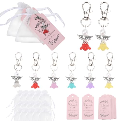 NAHUAA 30 Stück Schutzengel Anhänger Schlüsselanhänger Set mit Organzasäckchen Geschenkanhänger Gastgeschenke Hochzeit Kommunion Taufe, Engel Abschiedsgeschenk Kollegen NAHUAA 30 Stück Schutzengel Anhänger Schlüsselanhänger Set mit Organzasäckchen Geschenkanhänger Gastgeschenke Hochzeit Kommunion Taufe, Engel Abschiedsgeschenk Kollegen von NAHUAA