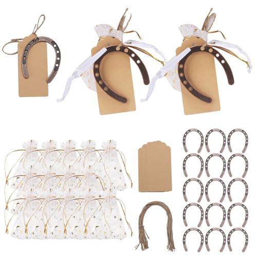 NAHUAA Schutzengel Anhänger Kleine Gastgeschenke mit Organzasäckchen Kraftpapier (100pcs box) von NAHUAA
