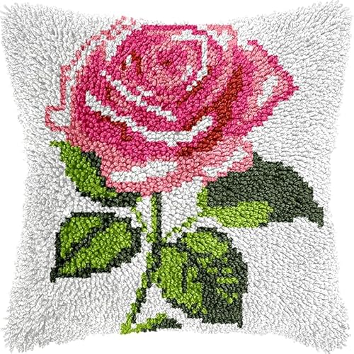 Knüpfteppich Zum Selber Knüpf-Sets Mit Kissen Knüpfen-Set,Kissenbezug-Set Für Erwachsene Und Kinder Latch Hook Kit Heimaccessoire Blumen 43X43Cm Knüpfteppich Zum Selber Knüpf-Sets Mit Kissen Knüpfen-Set,Kissenbezug-Set Für Erwachsene Und Kinder Latch Hook Kit Heimaccessoire Blumen 43X43Cm von NAHUIGOOD