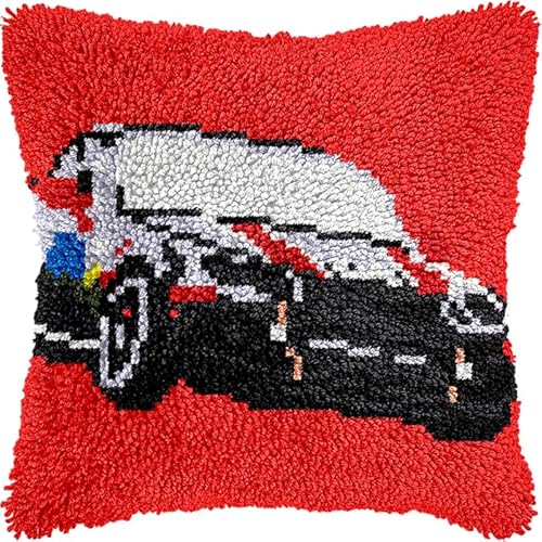 Knüpfteppich Zum Selber Knüpf-Sets Mit Kissen Knüpfen-Set,Kissenbezug-Set Für Erwachsene Und Kinder Latch Hook Kit Heimaccessoire Limousine 43X43Cm Knüpfteppich Zum Selber Knüpf-Sets Mit Kissen Knüpfen-Set,Kissenbezug-Set Für Erwachsene Und Kinder Latch Hook Kit Heimaccessoire Limousine 43X43Cm von NAHUIGOOD