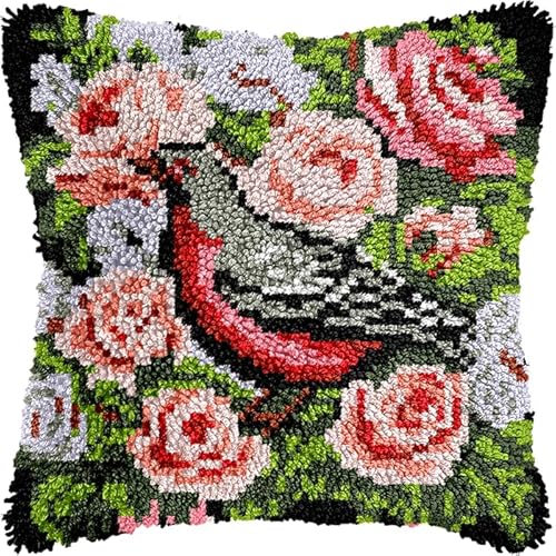 Knüpfteppich Zum Selber Knüpf-Sets Mit Kissen Knüpfen-Set,Kissenbezug-Set Für Erwachsene Und Kinder Latch Hook Kit Heimaccessoire Vögel Fliegen Zwischen Blumen 43X43Cm Knüpfteppich Zum Selber Knüpf-Sets Mit Kissen Knüpfen-Set,Kissenbezug-Set Für Erwachsene Und Kinder Latch Hook Kit Heimaccessoire Vögel Fliegen Zwischen Blumen 43X43Cm von NAHUIGOOD