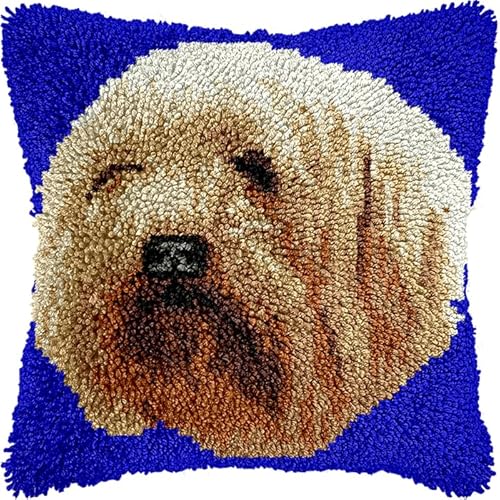 Latch Hook Cushion Kit, Panther Knüpfkissen Set Knotting And Weaving Set Knüpfpackungen Diy Kissen Knüpfset Knüpfen Embroidery Kit Tier Hund 43X43Cm Latch Hook Cushion Kit, Panther Knüpfkissen Set Knotting And Weaving Set Knüpfpackungen Diy Kissen Knüpfset Knüpfen Embroidery Kit Tier Hund 43X43Cm von NAHUIGOOD
