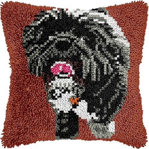 Latch Hook Kissen Kit, Tier Knüpfkissen Set Für Anfänger Erwachsene Oder Kinder Zum Selber Knüpfen,Diy Knüpfteppich Knüpfpackung, Knüpfhaken Set Tier 43X43Cm Latch Hook Kissen Kit, Tier Knüpfkissen Set Für Anfänger Erwachsene Oder Kinder Zum Selber Knüpfen,Diy Knüpfteppich Knüpfpackung, Knüpfhaken Set Tier 43X43Cm von NAHUIGOOD