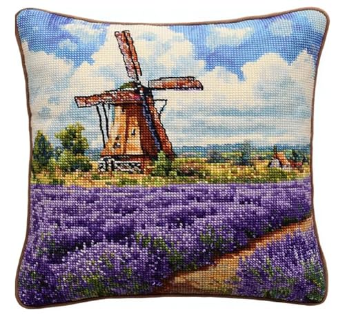 NAHUIGOOD 11Ct Sticken Set Kreuzstich Kissen, Lavendel, Windmühle 45X45Cm Kreuzstich Kissen Set Vorgedruckt Handstickerei Nähkissenbezug Stickset Kreuzstichkissen Zum Dekorieren NAHUIGOOD 11Ct Sticken Set Kreuzstich Kissen, Lavendel, Windmühle 45X45Cm Kreuzstich Kissen Set Vorgedruckt Handstickerei Nähkissenbezug Stickset Kreuzstichkissen Zum Dekorieren von NAHUIGOOD