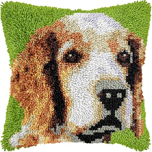 NAHUIGOOD Knüpfkissen-Set,Diy Knüpfhaken, Teppich-Stickset, Häkel-Leinenmuster, Handarbeiten Für Kinder, Erwachsene Und Anfänger Tier Labrador 43X43Cm NAHUIGOOD Knüpfkissen-Set,Diy Knüpfhaken, Teppich-Stickset, Häkel-Leinenmuster, Handarbeiten Für Kinder, Erwachsene Und Anfänger Tier Labrador 43X43Cm von NAHUIGOOD