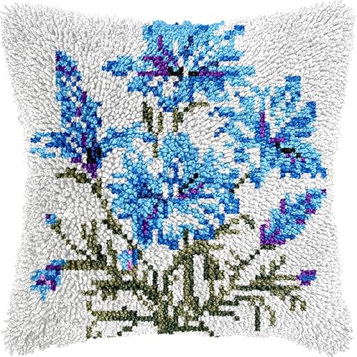 NAHUIGOOD Knüpfkissen Zum Selber Knüpfen Knüpfen Set Knüpfteppiche Set 3D Handgemachte Geschenke Knüpfteppich Für Kinder Und Erwachsene Knüpfset Blaue Blumen 43X43Cm NAHUIGOOD Knüpfkissen Zum Selber Knüpfen Knüpfen Set Knüpfteppiche Set 3D Handgemachte Geschenke Knüpfteppich Für Kinder Und Erwachsene Knüpfset Blaue Blumen 43X43Cm von NAHUIGOOD