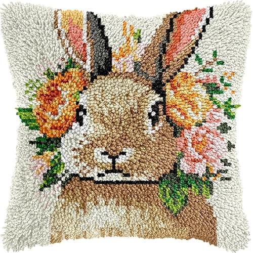 NAHUIGOOD Knüpfkissen Zum Selber Knüpfen Knüpfen Set Knüpfteppiche Set 3D Handgemachte Geschenke Knüpfteppich Für Kinder Und Erwachsene Knüpfset Blumenhase 43X43Cm NAHUIGOOD Knüpfkissen Zum Selber Knüpfen Knüpfen Set Knüpfteppiche Set 3D Handgemachte Geschenke Knüpfteppich Für Kinder Und Erwachsene Knüpfset Blumenhase 43X43Cm von NAHUIGOOD