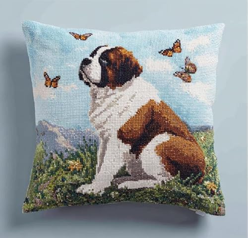 NAHUIGOOD Kreuzstich Kissen Vorgedruckt, Tier Hund 45X45Cm 11Ct Stickset Für Kreuzstichkissen,Stickset Anfänger Diy Kreuzstichkissen Zum Dekorieren Handstickerei Kissenbezug Set NAHUIGOOD Kreuzstich Kissen Vorgedruckt, Tier Hund 45X45Cm 11Ct Stickset Für Kreuzstichkissen,Stickset Anfänger Diy Kreuzstichkissen Zum Dekorieren Handstickerei Kissenbezug Set von NAHUIGOOD