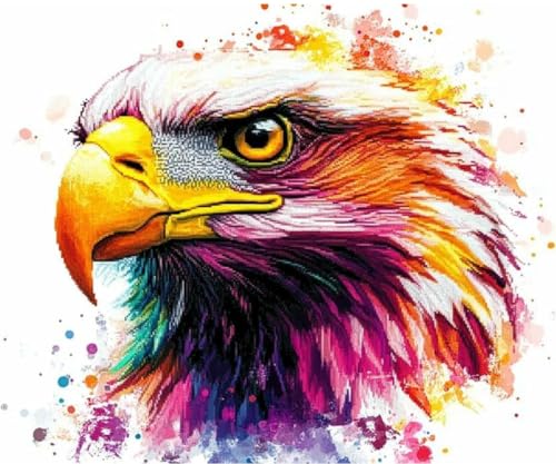 NAHUIGOOD Kreuzstich Set Vorgedruckt,Vogel 11CT40x50cm,Stickvorlagen Stickbilder Vorgedruckt Kreuzstich Cross Stitch Embroidery Kit Stickset Sticken Set für Erwachsene Anfänger von NAHUIGOOD