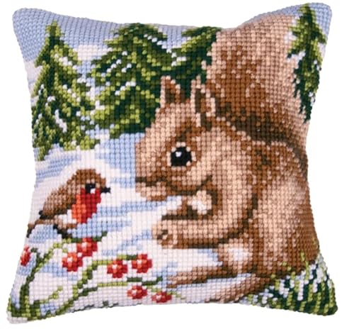 NAHUIGOOD Stickset, Kissenbezug, Eichhörnchen Und Vögel 45X45Cm Kissenbezug, Bastelsets Für Erwachsene, Anfänger, Handstickerei-Diy-Set, Nähkissenbezug Mit Blumenmustern NAHUIGOOD Stickset, Kissenbezug, Eichhörnchen Und Vögel 45X45Cm Kissenbezug, Bastelsets Für Erwachsene, Anfänger, Handstickerei-Diy-Set, Nähkissenbezug Mit Blumenmustern von NAHUIGOOD