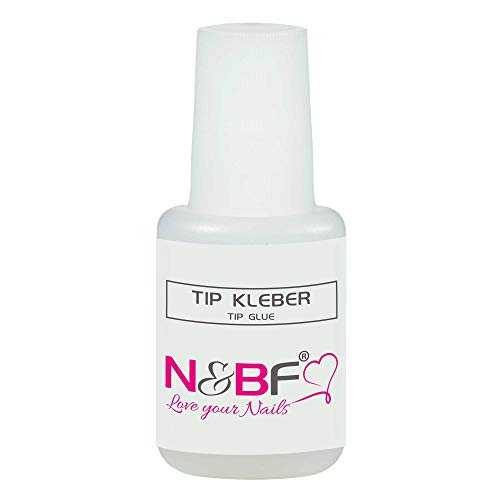 N&BF Tip Kleber für Kunstnägel 9g extra stark | Nagelkleber in praktischer Pinselflasche transparent | schnelltrocknend & extrem Haltbar | zur professionellen Nagelverlängerung N&BF Tip Kleber für Kunstnägel 9g extra stark | Nagelkleber in praktischer Pinselflasche transparent | schnelltrocknend & extrem Haltbar | zur professionellen Nagelverlängerung von NAILS FACTORY