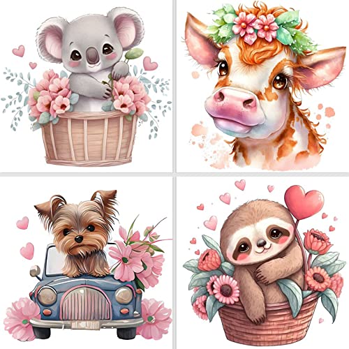 NAIMOER 4Pack Tiere Diamond Painting, 5D Tiere Diamant Painting Bilder für Erwachsene, Süße Tiere Diamant Malerei Diamond Painting Kinder Frühling Bilder Stickerei Set 30x40cm für Wanddekor NAIMOER 4Pack Tiere Diamond Painting, 5D Tiere Diamant Painting Bilder für Erwachsene, Süße Tiere Diamant Malerei Diamond Painting Kinder Frühling Bilder Stickerei Set 30x40cm für Wanddekor von NAIMOER