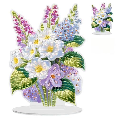 NAIMOER Blume Diamond Painting Tischdeko, Diamant Malerei Desktop Ornamente Kinder Erwachsene, DIY Bastelset Set für Geschenk Mädchen 7-12Jahre Wand Dekoration NAIMOER Blume Diamond Painting Tischdeko, Diamant Malerei Desktop Ornamente Kinder Erwachsene, DIY Bastelset Set für Geschenk Mädchen 7-12Jahre Wand Dekoration von NAIMOER